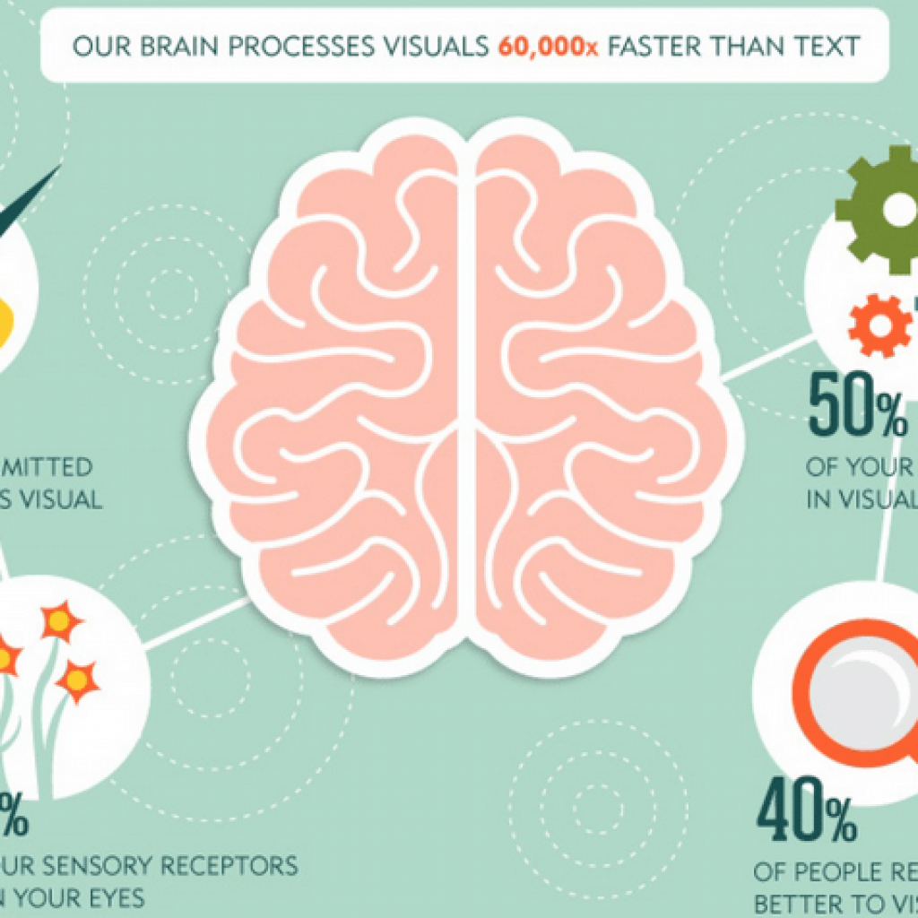 Infographic—Our brain processes visuals 60,000x faster than text.